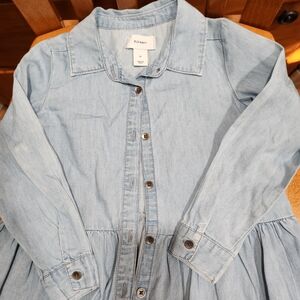 Old Navy Light Blue Button-Down Dress